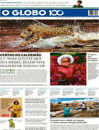 Capa do jornal O Globo 09/11/2025