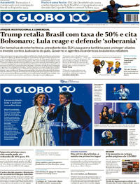 Capa do jornal O Globo 10/07/2025