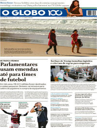 Capa do jornal O Globo 11/08/2025