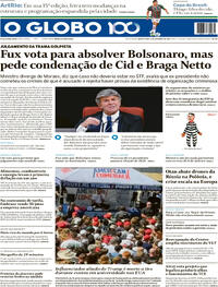 Capa do jornal O Globo 11/09/2025