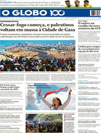 Capa do jornal O Globo 11/10/2025