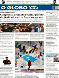 Capa do jornal O Globo 12/06/2025