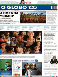 Capa do jornal O Globo 12/10/2025