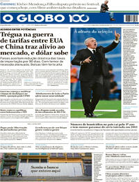Capa do jornal O Globo 13/05/2025