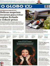 Capa do jornal O Globo 13/09/2025