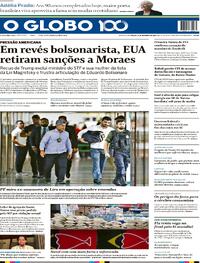 Capa do jornal O Globo 13/12/2025
