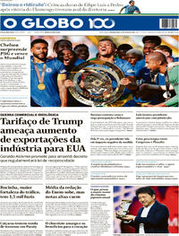 Capa do jornal O Globo 14/07/2025