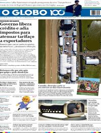 Capa do jornal O Globo 14/08/2025