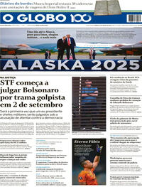 Capa do jornal O Globo 16/08/2025