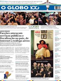 Capa do jornal O Globo 16/11/2025