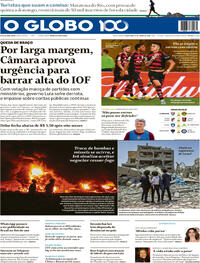 Capa do jornal O Globo 17/06/2025