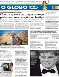 Capa do jornal O Globo 17/09/2025