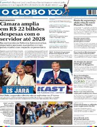 Capa do jornal O Globo 17/11/2025