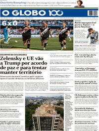 Capa do jornal O Globo 18/08/2025