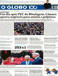 Capa do jornal O Globo 18/09/2025
