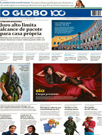 Capa do jornal O Globo 19/10/2025