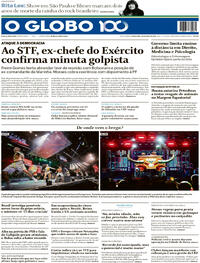 Capa do jornal O Globo 20/05/2025