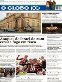 Capa do jornal O Globo 20/10/2025