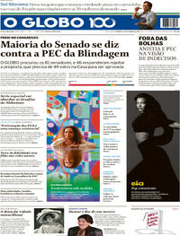 Capa do jornal O Globo 21/09/2025
