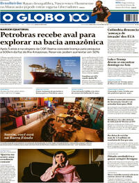 Capa do jornal O Globo 21/10/2025