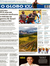 Capa do jornal O Globo 22/06/2025