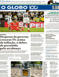Capa do jornal O Globo 22/12/2025