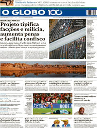 Capa do jornal O Globo 23/10/2025