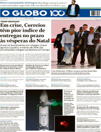 Capa do jornal O Globo 23/12/2025