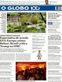Capa do jornal O Globo 24/07/2025