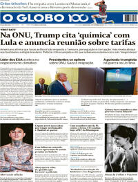 Capa do jornal O Globo 24/09/2025