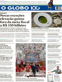 Capa do jornal O Globo 24/10/2025