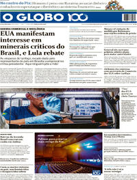 Capa do jornal O Globo 25/07/2025