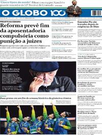 Capa do jornal O Globo 25/08/2025