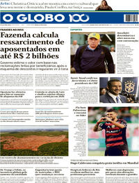 Capa do jornal O Globo 26/05/2025