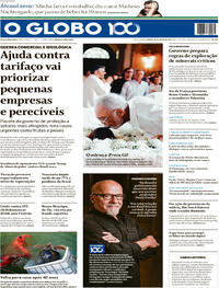 Capa do jornal O Globo 26/07/2025
