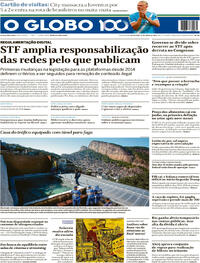 Capa do jornal O Globo 27/06/2025