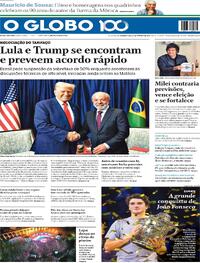 Capa do jornal O Globo 27/10/2025