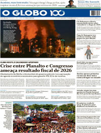 Capa do jornal O Globo 27/11/2025