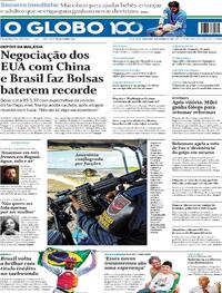 Capa do jornal O Globo 28/10/2025