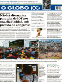 Capa do jornal O Globo 29/05/2025