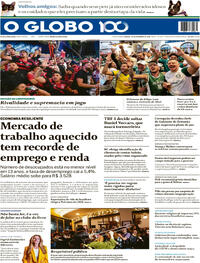 Capa do jornal O Globo 29/11/2025