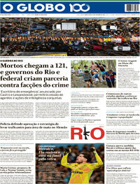 Capa do jornal O Globo 30/10/2025