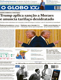 Capa do jornal O Globo 31/07/2025