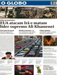 Capa do jornal O Globo 01/03/2026