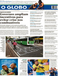 Capa do jornal O Globo 01/04/2026