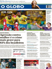 Capa O Globo 01/06/2026