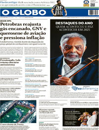 Capa do jornal O Globo 02/05/2026