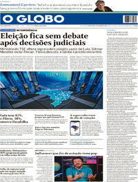 Capa do jornal O Globo 02/10/2026
