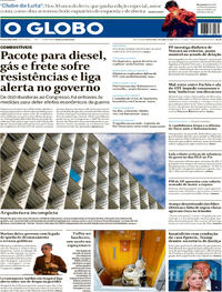 Capa do jornal O Globo 03/04/2026