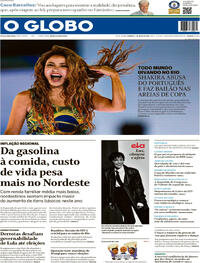 Capa do jornal O Globo 03/05/2026